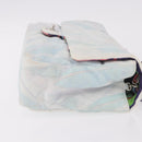 CHANEL Big Matelasse 30 Chain Bag Canvas Light Blue Silver CC Auth 189235SAV-3