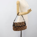 FENDI Shoulder Bag Harako leather Beige Gold Auth 189242-20