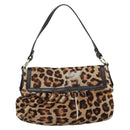 FENDI Shoulder Bag Harako leather Beige Gold Auth 189242-2