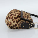 FENDI Shoulder Bag Harako leather Beige Gold Auth 189242-4