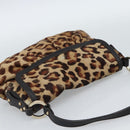 FENDI Shoulder Bag Harako leather Beige Gold Auth 189242-6