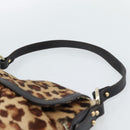 FENDI Shoulder Bag Harako leather Beige Gold Auth 189242-8