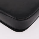 CELINE Circle Shoulder Bag Leather Black Gold Auth 189243A-15
