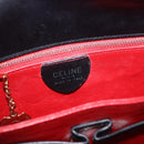 CELINE Circle Shoulder Bag Leather Black Gold Auth 189243A-19