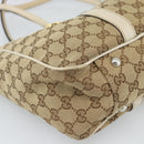 GUCCI GG Canvas Miss GG Tote Bag Beige Silver gold 232957 Auth 189245-15