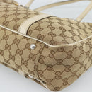 GUCCI GG Canvas Miss GG Tote Bag Beige Silver gold 232957 Auth 189245-16