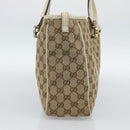 GUCCI GG Canvas Miss GG Tote Bag Beige Silver gold 232957 Auth 189245-3