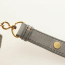 Miu Miu Hand Bag Leather 2way Gray Gold Auth 189246V-11
