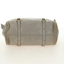 Miu Miu Hand Bag Leather 2way Gray Gold Auth 189246V-13