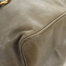 Miu Miu Hand Bag Leather 2way Gray Gold Auth 189246V-17