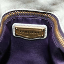 Miu Miu Hand Bag Leather 2way Gray Gold Auth 189246V-20