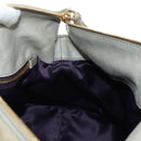 Miu Miu Hand Bag Leather 2way Gray Gold Auth 189246V-23