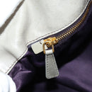 Miu Miu Hand Bag Leather 2way Gray Gold Auth 189246V-24