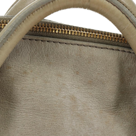 Miu Miu Hand Bag Leather 2way Gray Gold Auth 189246V