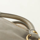 Miu Miu Hand Bag Leather 2way Gray Gold Auth 189246V-9