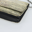 CHANEL COCO Mark Chain Wallet Shoulder Bag Patent White Black CC Auth 189255A-11