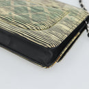 CHANEL COCO Mark Chain Wallet Shoulder Bag Patent White Black CC Auth 189255A-13