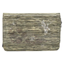 CHANEL COCO Mark Chain Wallet Shoulder Bag Patent White Black CC Auth 189255A-2