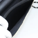 CHANEL COCO Mark Chain Wallet Shoulder Bag Patent White Black CC Auth 189255A-24