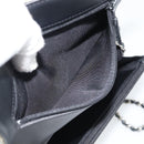 CHANEL COCO Mark Chain Wallet Shoulder Bag Patent White Black CC Auth 189255A-26