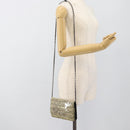 CHANEL COCO Mark Chain Wallet Shoulder Bag Patent White Black CC Auth 189255A-29