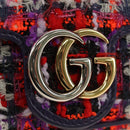 GUCCI GG Marmont Chain Shoulder Bag Tweed Multicolor Gold 476433 Auth 189256SAM-18