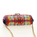 GUCCI GG Marmont Chain Shoulder Bag Tweed Multicolor Gold 476433 Auth 189256SAM-6