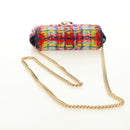 GUCCI GG Marmont Chain Shoulder Bag Tweed Multicolor Gold 476433 Auth 189256SAM-7