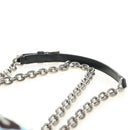 PRADA Chain Shoulder Bag Unborn Calf Skin Light Blue Silver Auth 189257V-16