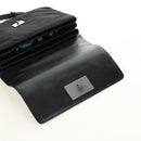 PRADA Chain Shoulder Bag Unborn Calf Skin Light Blue Silver Auth 189257V-23