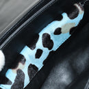 PRADA Chain Shoulder Bag Unborn Calf Skin Light Blue Silver Auth 189257V-28