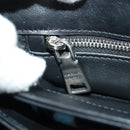 PRADA Chain Shoulder Bag Unborn Calf Skin Light Blue Silver Auth 189257V-32