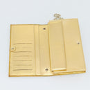 FENDI Zucchino Canvas Chain Wallet Shoulder Bag Beige Gold Auth 189259V-16