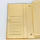 FENDI Zucchino Canvas Chain Wallet Shoulder Bag Beige Gold Auth 189259V-17