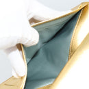 FENDI Zucchino Canvas Chain Wallet Shoulder Bag Beige Gold Auth 189259V-20