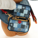 LOUIS VUITTON Monogram Denim Patchwork Vivienne Doll Blue GI0463 Auth 189263SM-16