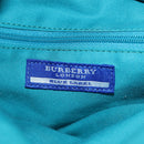 BURBERRY Blue Label Hand Bag Raffia 2way Blue Gold Auth 189264A-7
