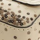 FENDI Celeria Mamma Baguette Schoudertas Leer 2-wegs Ivoor Auth 189268SAM-16