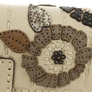 FENDI Celeria Mamma Baguette Shoulder Bag Leather 2way Ivory Auth 189268SAM-14