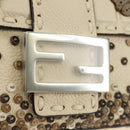 FENDI Celeria Mamma Baguette Schoudertas Leer 2-wegs Ivoor Auth 189268SAM-22