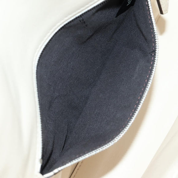 FENDI Celeria Mamma Baguette Schoudertas Leer 2-wegs Ivoor Auth 189268SAM