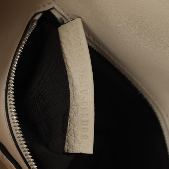 FENDI Celeria Mamma Baguette Schoudertas Leer 2-wegs Ivoor Auth 189268SAM