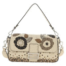 FENDI Celeria Mamma Baguette Schoudertas Leer 2-wegs Ivoor Auth 189268SAM-13