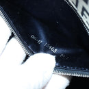 FENDI Zucchino Canvas Mamma Baguette Hand Bag Navy Silver Auth 189269V-11