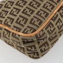 FENDI Zucchino Canvas Shoulder Bag Beige Auth 189271-14