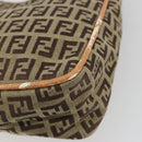 FENDI Zucchino Canvas Shoulder Bag Beige Auth 189271-15