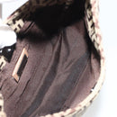 FENDI Zucchino Canvas Shoulder Bag Beige Auth 189271-11