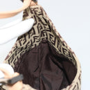 FENDI Zucchino Canvas Shoulder Bag Beige Auth 189271-19