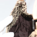 FENDI Zucchino Canvas Shoulder Bag Beige Auth 189271-20