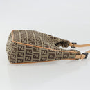 FENDI Zucchino Canvas Shoulder Bag Beige Auth 189271-3